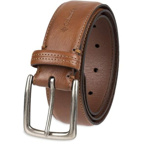 Mens Casual Leather Belt with Buckle for Jeans Chinos Shorts Work Outfit - Picture 1 of 6